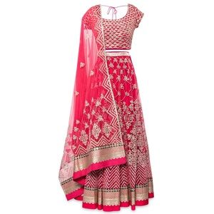 Varun & Nidhika Fuchsia embroidered Lehenga